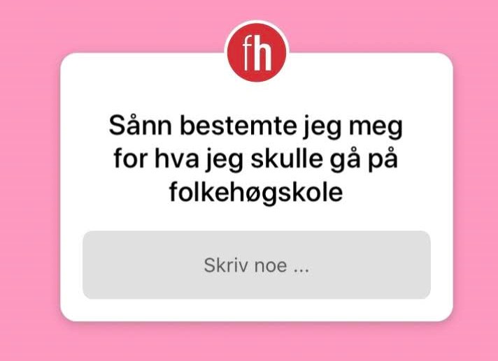 Skjermbilde fra spørsmålsetikett på Instagram Stories
