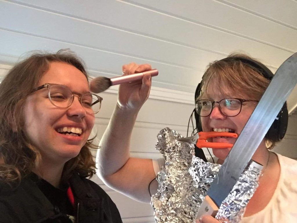 mamma sminker datter
