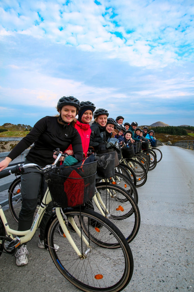 sykkeltur, gruppebilde, Sogndal folkehøgskule
