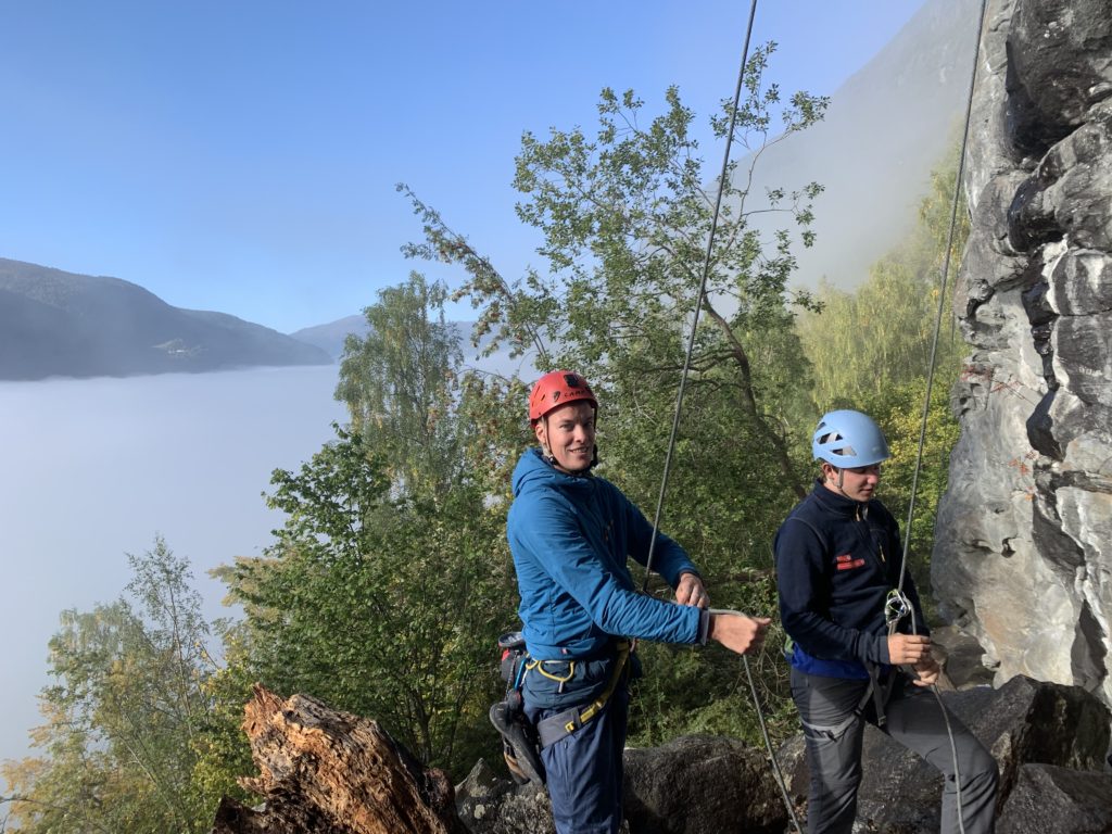 klatring, ute, fjellvegg, Sogndal folkehøgskule