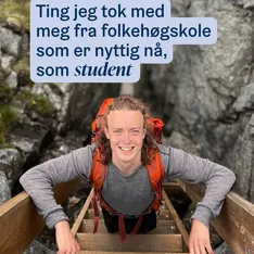 Fortsatt usikker på om du vil studere? 🤔 Hva med et år på folkehøgskole først? Sondre tok med seg mye nyttig fra @vefsn...