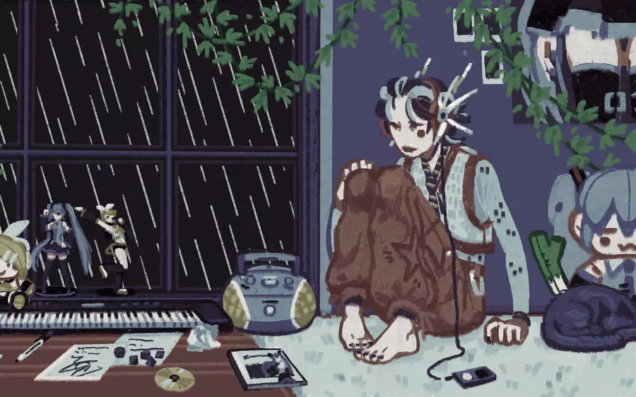 A still from a lo-fi animation. Made by Ingeborg.