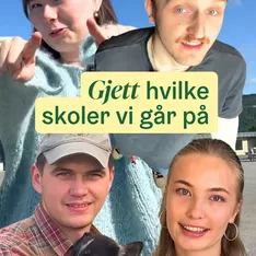 Gjett hvilke folkehøgskoler Ingvild, Lukas, Frida og Mikael går på! 🧐⭐️⭐️ De er sosiale medier-ambassadører og skal lag...