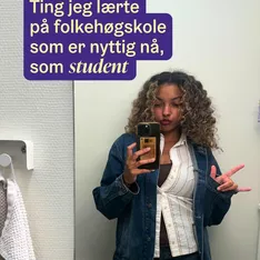 Usikker på om du bør begynne rett på studier, eller gå på folkehøgskole først? HR-student @michelle.ogunde forteller hvo...