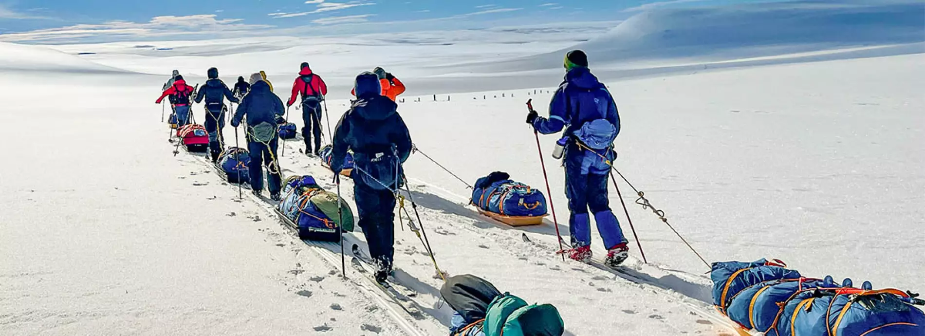 The long hike across the Finnmarksvidda plateau is one of many great experiences during the school year.