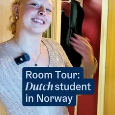 Hannah from the Netherlands was a student at @sogndalfhs in Norway this year. Check out her dorm room 🛏️🇳🇱🇳🇴 #folkh...