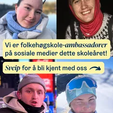 💥 Vi skal lage innhold om folkehøgskole på sosiale medier dette skoleåret 🙌 Hva slags innhold vil du at vi skal lage? ...