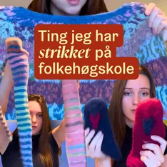 Tora går på @lofotenfolkehogskole og er glad i å strikke 🧶 #strikking #folkehøgskole #folkehøyskole #lofoten #knitting