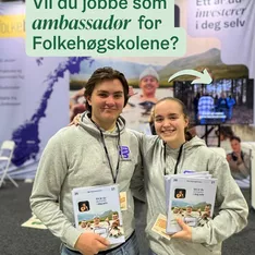 Har du gått på folkehøgskole og vil jobbe som ambassadør for oss? Eller kjenner noen som er perfekt for jobben? Oktober ...