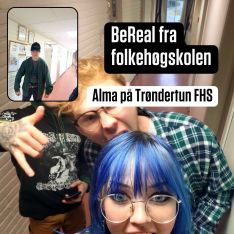 Alma har sendt oss sine BeReals fra poplinja på @trondertun 🎶💙

#fhsliv #folkehøgskole #trøndertun 
#bereal #hverdag ...