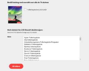 Klikk på de folkehøgskolene du ønsker en ekstra brosjyre fra. Så sender vi alle helt gratis til deg.