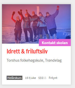 Enkelte linjer ber deg om å kontakte skolen