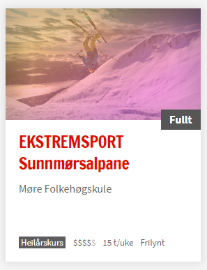 Noen folkehøgskolelinjer er helt fulle. Sjekk da alle de andre mulighetene som finnes på en av folkehøgskolene
