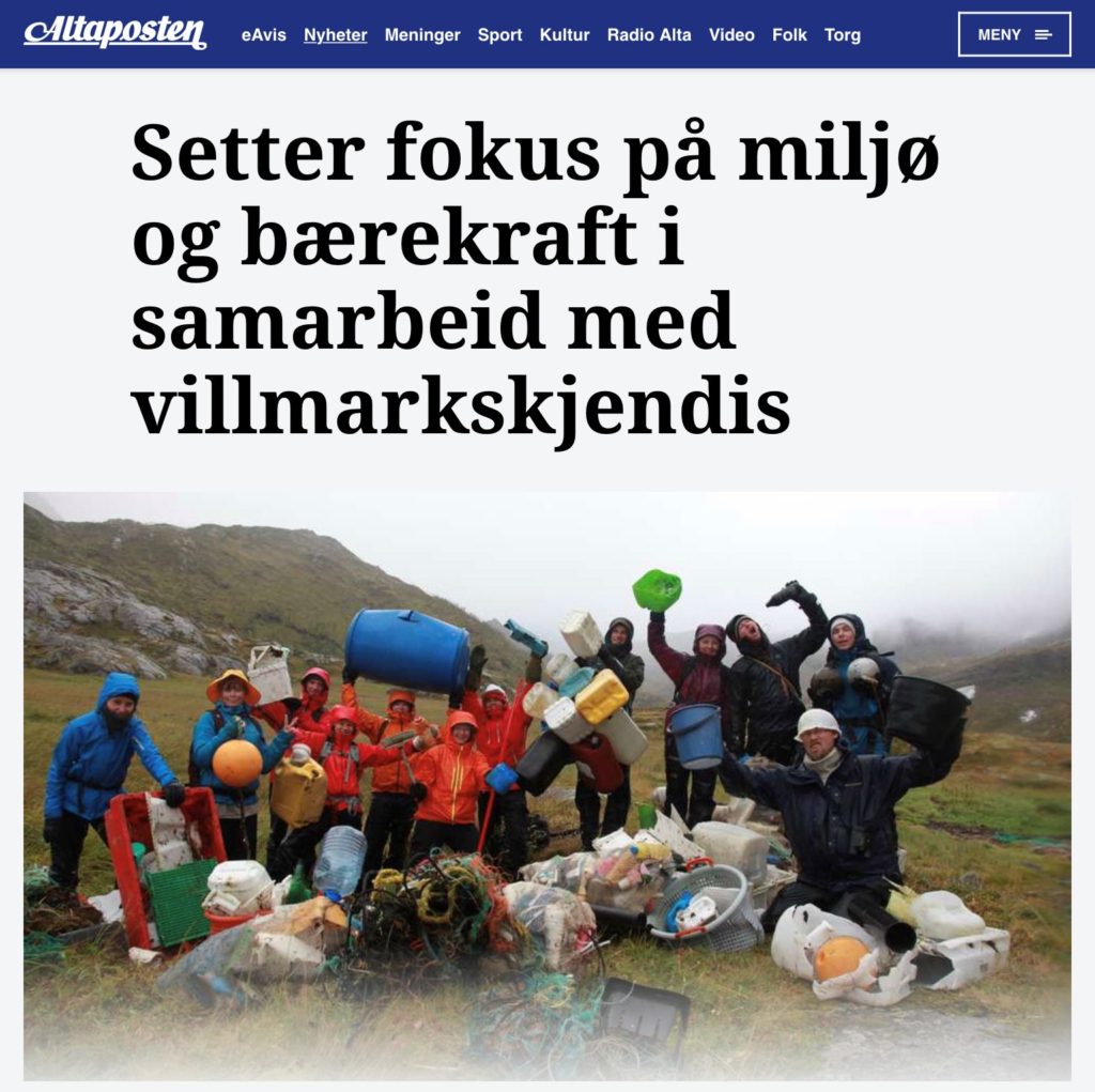 Norske medier har også fått med seg at det er et fokus på miljø og bærekraft på norske folkehøgskoler. Her er er det et bærekraftprosjekt på Alta folkehøgskole som dekkes i Altaposten.