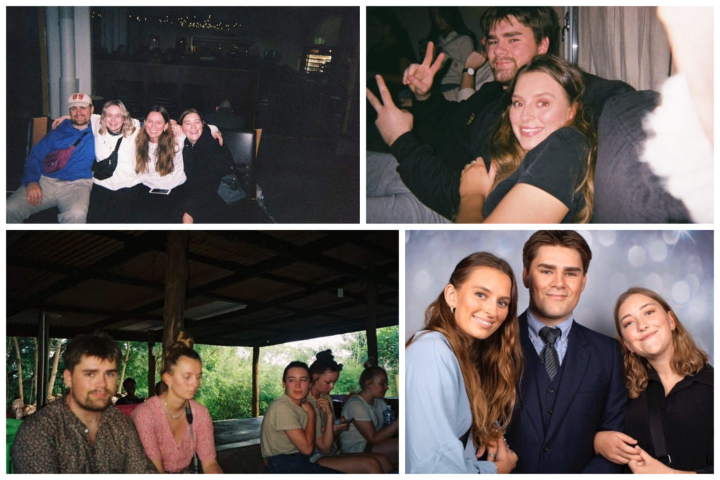 Collage med bilder av elever på folkehøgskole.