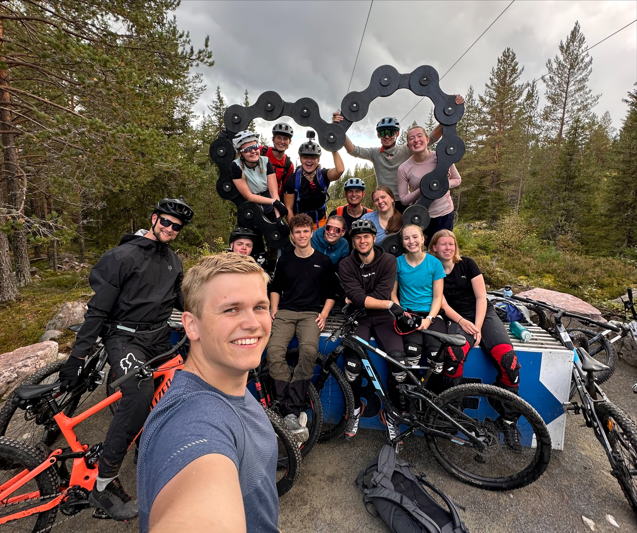Selfie på stisykkeltur. 